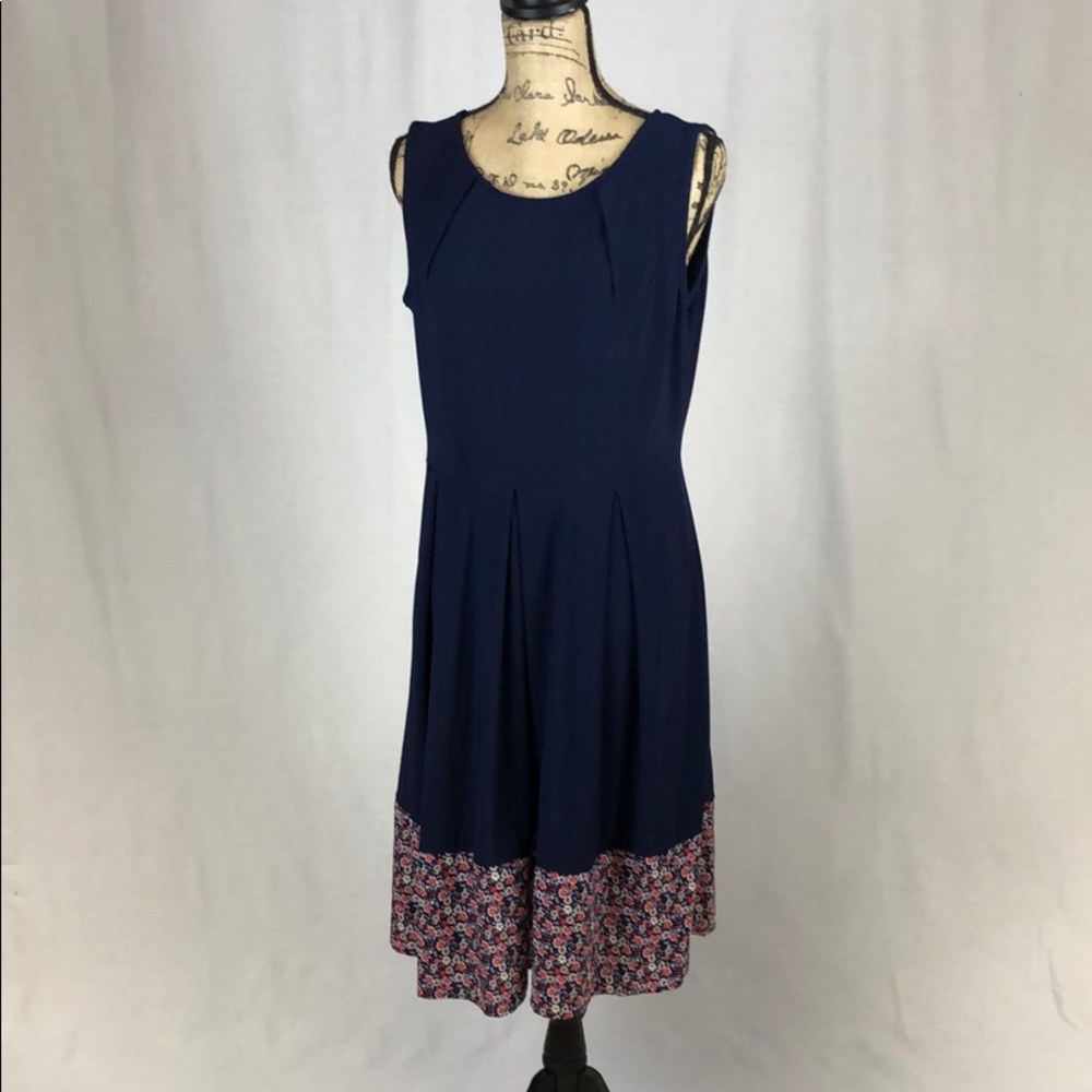 Blue Floral Plus Size Dreas